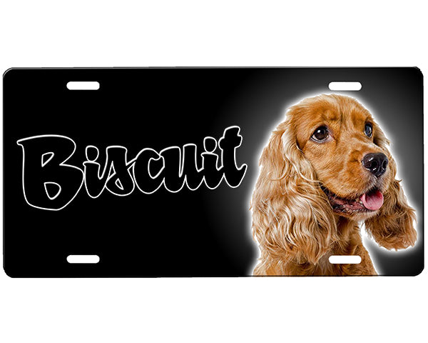 Cocker Spaniel License Plate