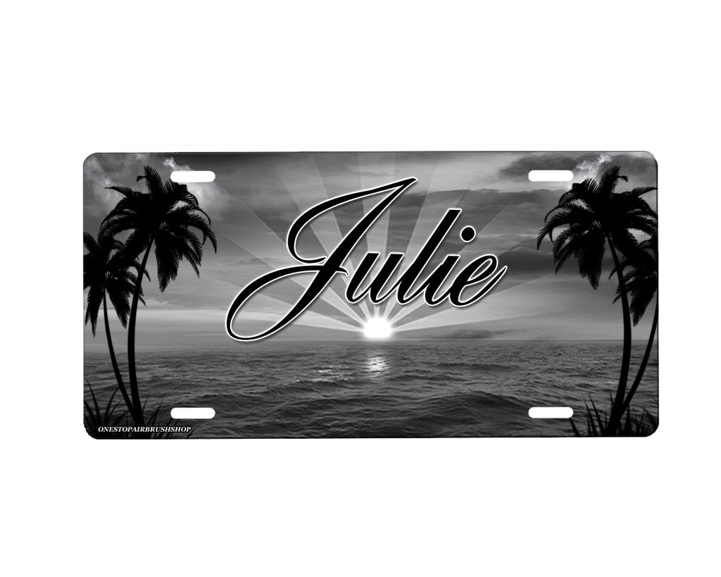Beach Scene License Plate