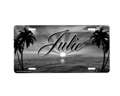 Beach Scene License Plate