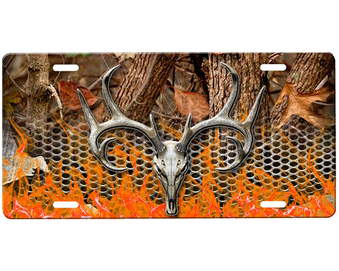 Deer Skull License Plate
