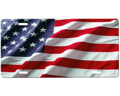 American Flag License Plate