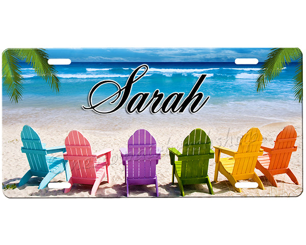 Beach Chairs License Plate
