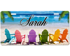 Beach Chairs License Plate