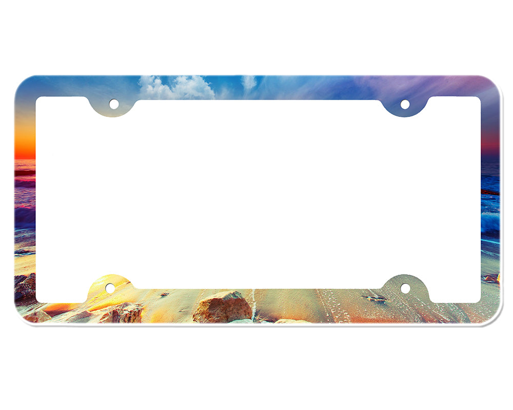 Beach License Plate Frame