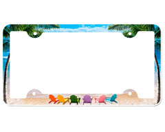 Beach Chairs License Plate Frame