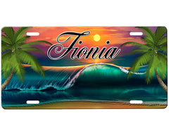 Beach Scene License Plate