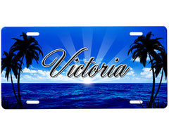 Beach Scene License Plate