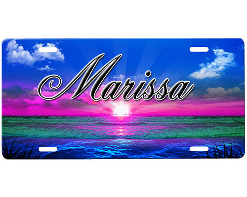 Beach Scene License Plate
