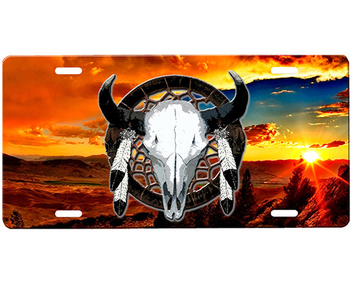 Cow Skull License Plate
