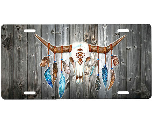 Cow Skull License Plate