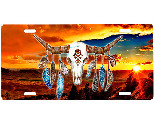 Cow Skull License Plate