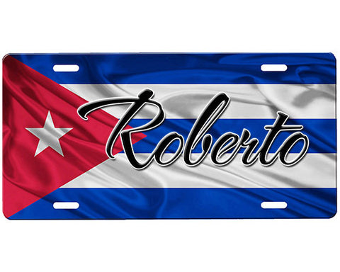 Cuban Flag License Plate