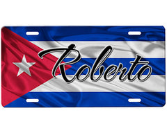 Cuban Flag License Plate