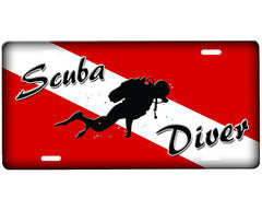 Dive Flag License Plate