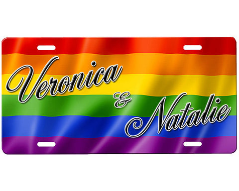Rainbow Flag License Plate