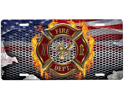 Firefighter License Plate