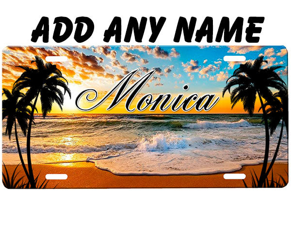 Beach Scene License Plate