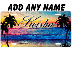 Beach Scene License Plate