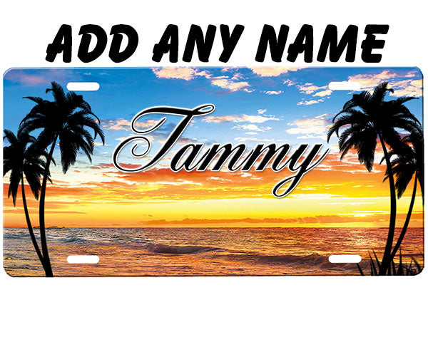 Beach Scene License Plate