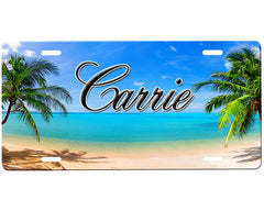 Beach Scene License Plate