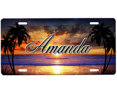 Beach Scene License Plate