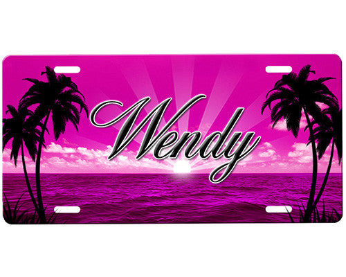 Beach Scene License Plate