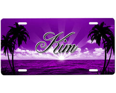 Beach Scene License Plate