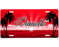 Beach Scene License Plate