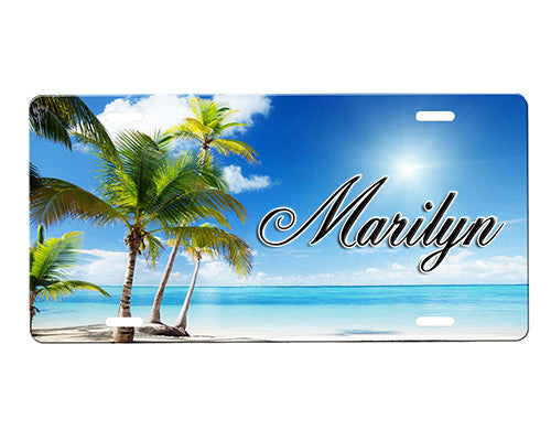 Beach Scene License Plate