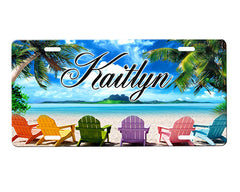 Beach Chairs License Plate