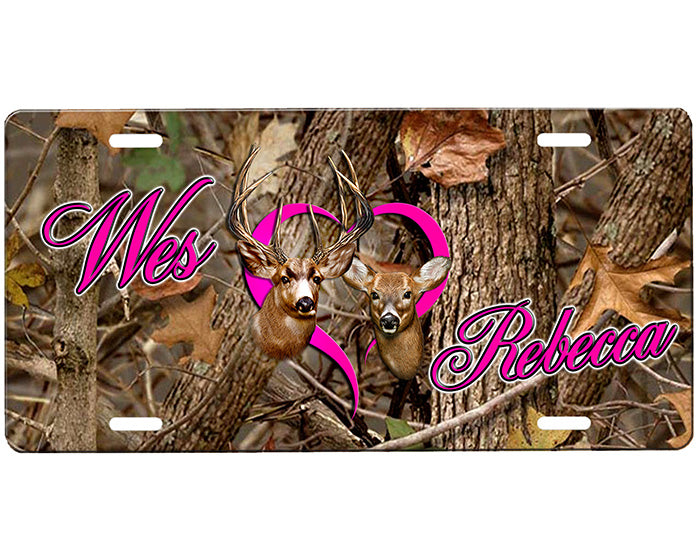 Buck and Doe License Plate