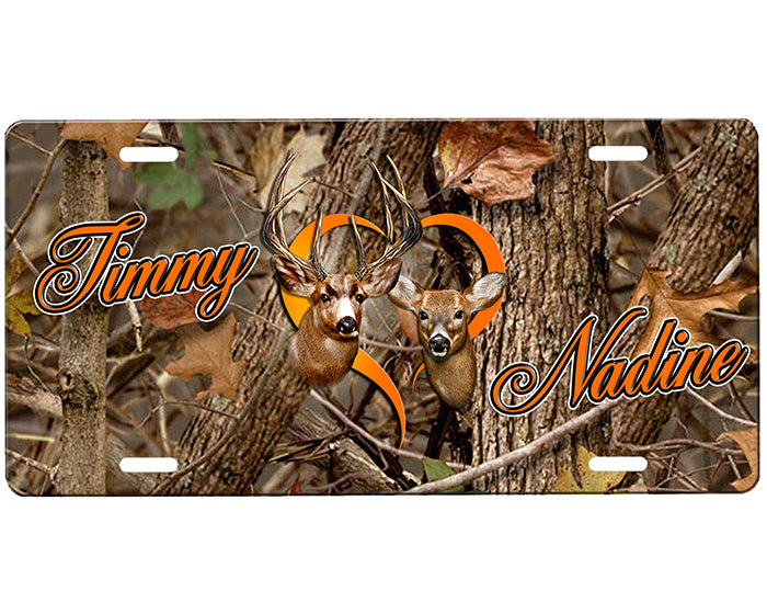 Buck and Doe License Plate