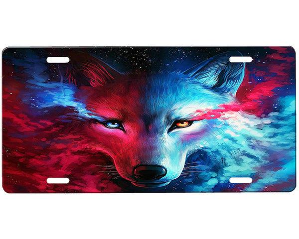 Wolf License Plate – Onestopairbrushshop