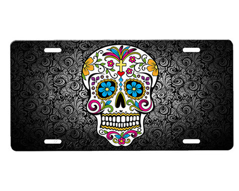 Sugar Skull License Plate