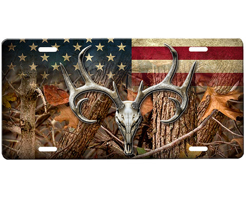 Deer Skull License Plate