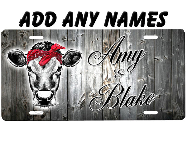 Cow License Plate