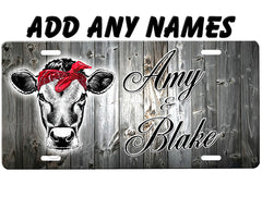 Cow License Plate
