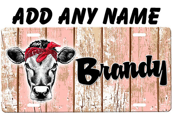 Cow License Plate