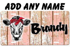Cow License Plate