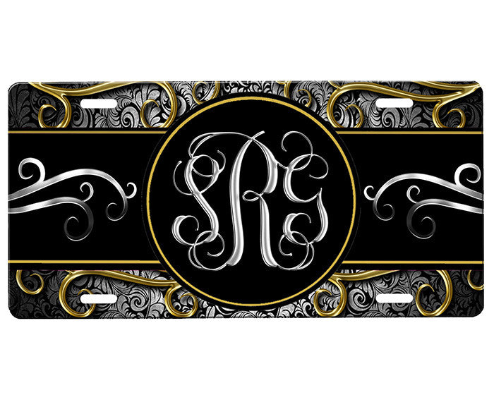 Monogrammed License Plate