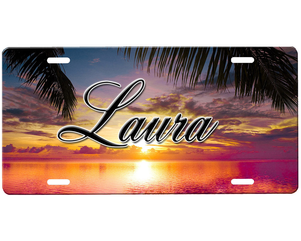 Beach Scene License Plate