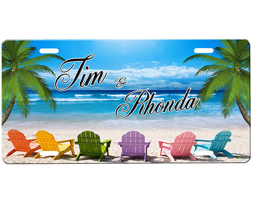 Beach Chairs License Plate