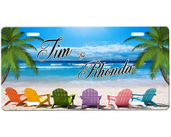 Beach Chairs License Plate