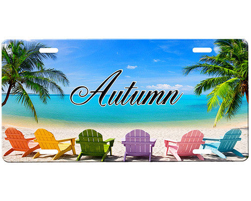 Beach Chairs License Plate