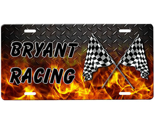 Checkered Flags License Plate