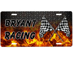 Checkered Flags License Plate