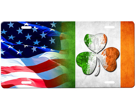 American Flag/Irish Flag License Plate