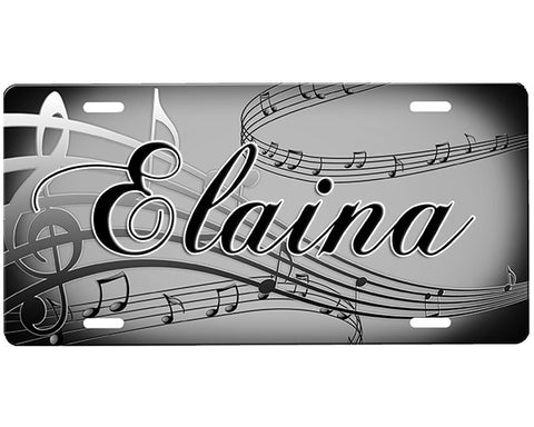 Music Notes License Plate