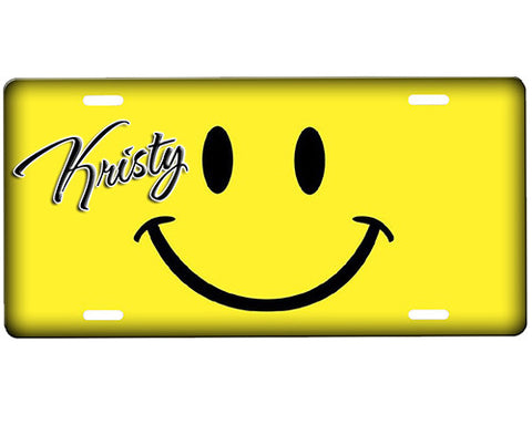 Smiley Face License Plate