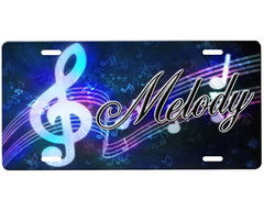 Music Notes License Plate